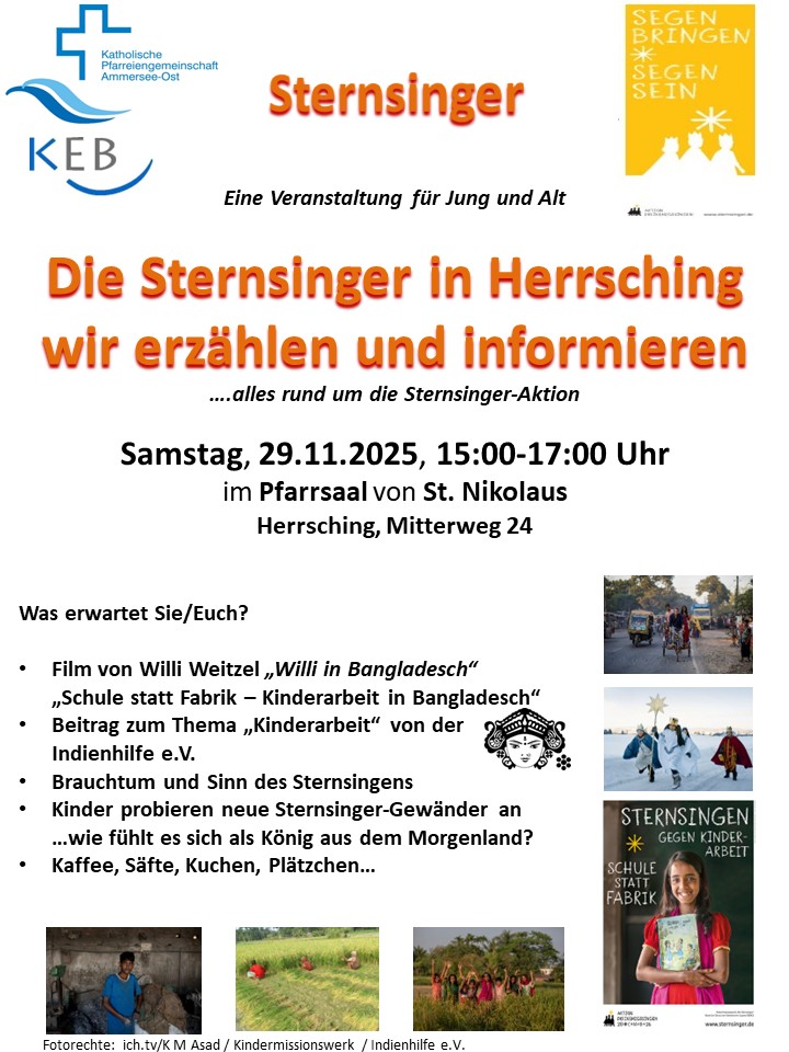 Plakat zur Sternsinger-Aktion 2025