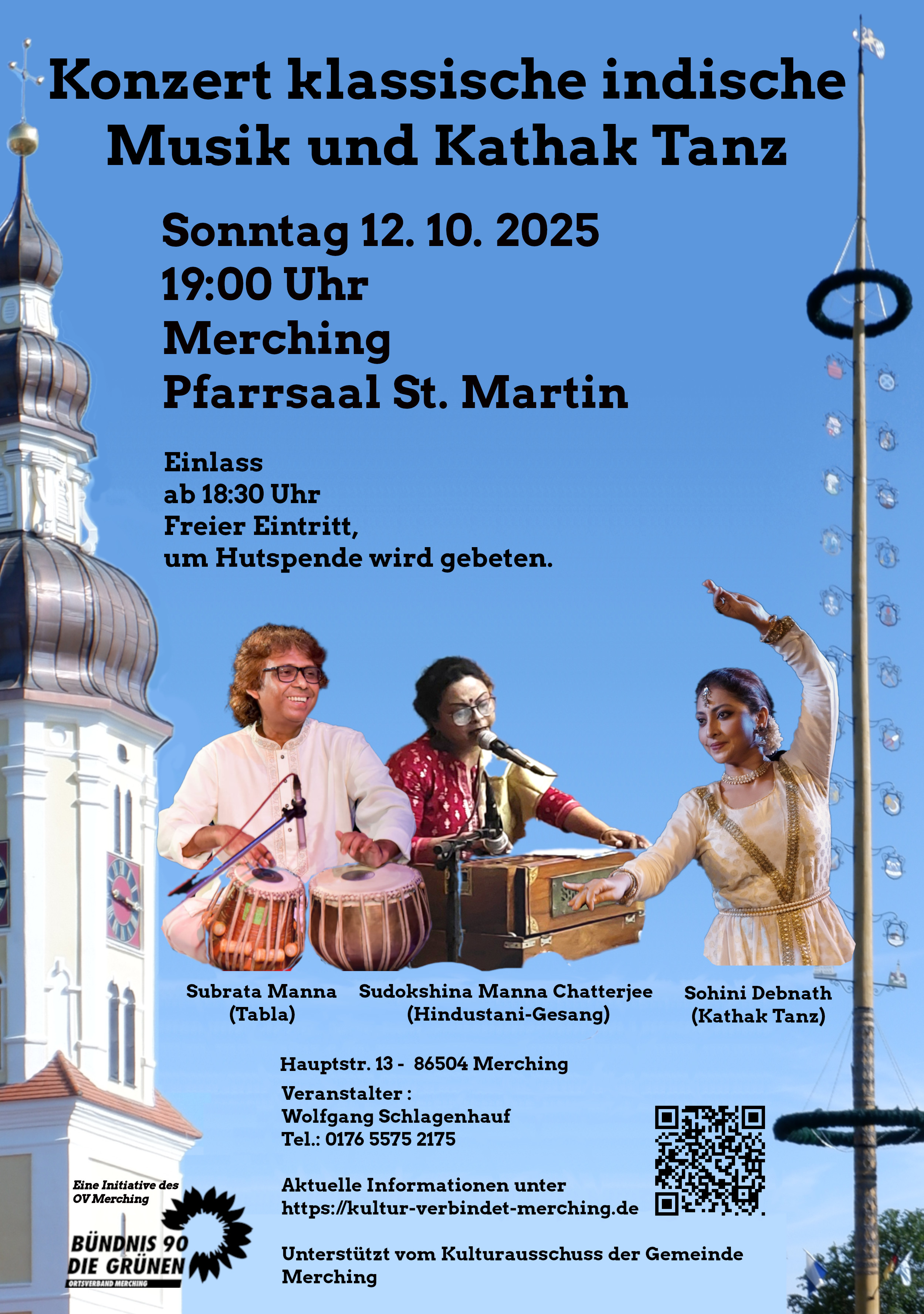 Konzert indische Musik & Kathak Tanz  Plakat